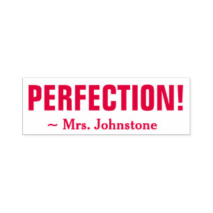 Auto Entintado "PERFECÇÃO!" + Carimbo de borracha do professor