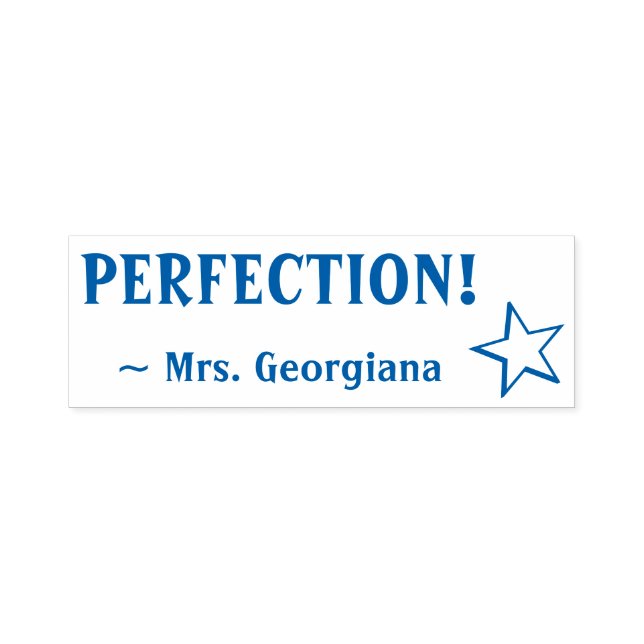Auto Entintado "PERFECÇÃO!" Formando Carimbo de Borracha (Design)