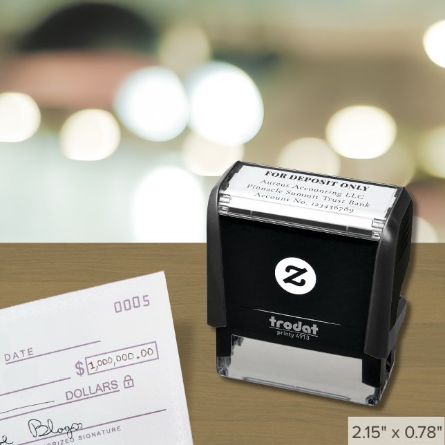 Auto Entintado Personalizado Apenas Para Carimbo De Depósito (4 L (Criador carregado)