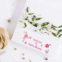 Personalizado Feito à Mão por Carimbo de Floco de 