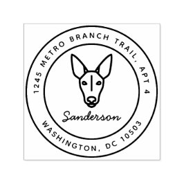 Auto Entintado Pharaoh Hound Dog Endereço de Devolução Carimbo