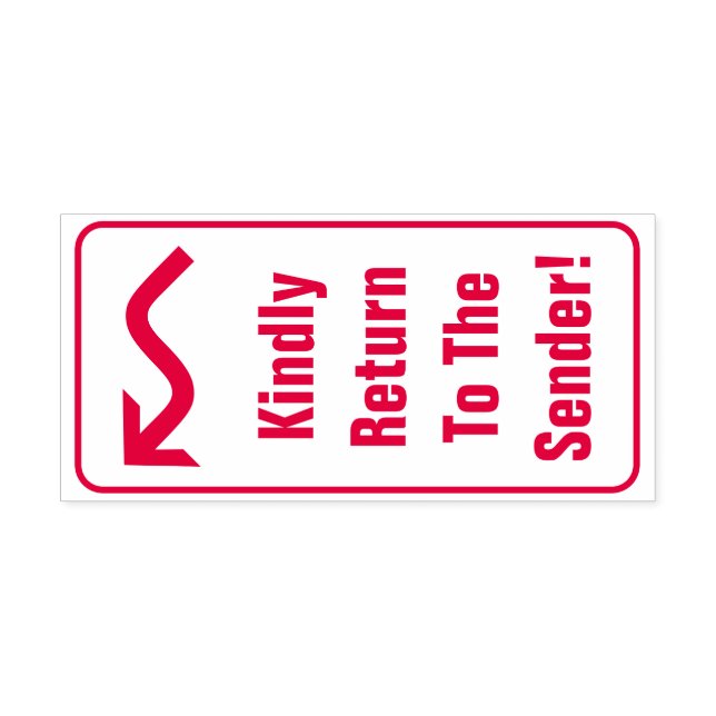 Auto Entintado "Por Favor, Volte Ao Remetente!" Carimbo (Design)
