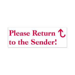 Auto Entintado "Por favor, volte para o Remetente!" Carimbo