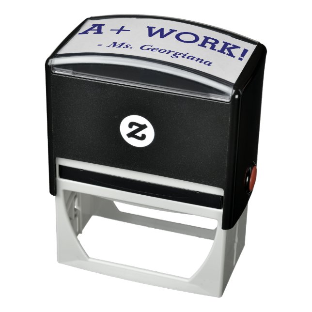 Auto Entintado Positivo "A+ WORK!" + Nome do Professor Carimbo de (Produto)