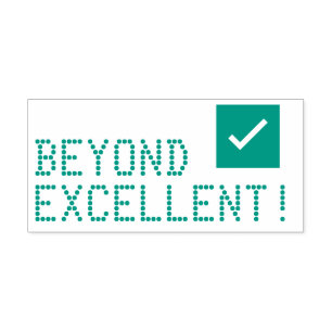 Auto Entintado Positivo "ALÉM DO EXCELENTE!" Carimbo de Borracha