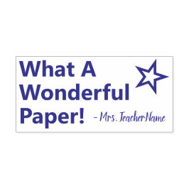 Auto Entintado Que Papel Maravilhoso! Carimbo de borracha de inst