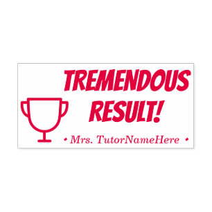 Auto Entintado "RESULTADO TREMENDO!" Carimbo de borracha do tutor