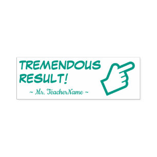 Auto Entintado "RESULTADO TREMENDO!" + Nome do Professor Carimbo