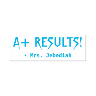Auto Entintado "RESULTADOS A+!" + Nome do Educador Carimbo