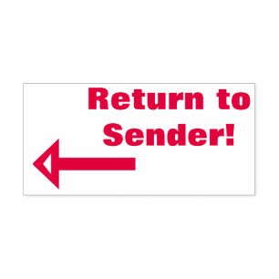 Auto Entintado "Retorne ao remetente!" Carimbo de borracha