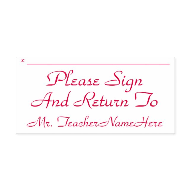 Auto Entintado Revisão de Atribuição e Nome do Professor Carimbo  (Design)