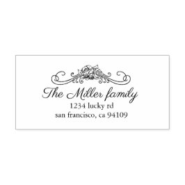 Auto Entintado Rosas Vintage | Carimbo de borracha