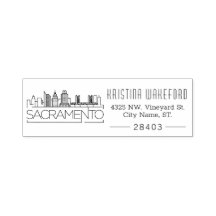 Sacramento | Carimbo de autoimpressão de endereço 