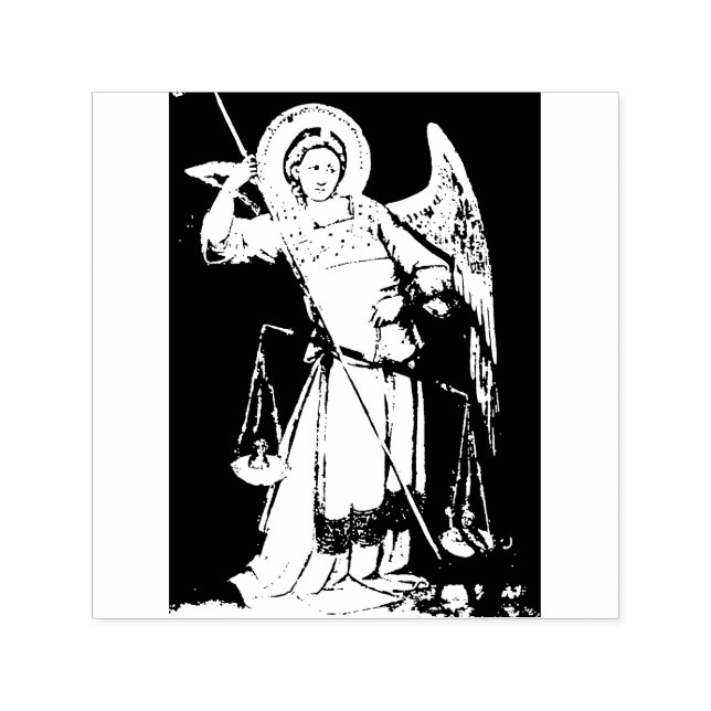 Auto Entintado Santo Michael, Carimbo de Borracha Arcanjo (Design)