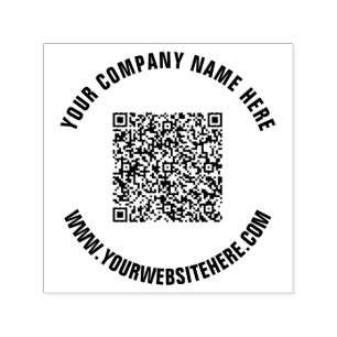 Auto Entintado Seu código QR e seu carimbo personalizado de texto
