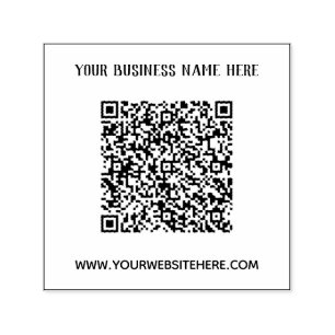 Auto Entintado Seu Código QR Texto Personalizado Seu Carimbo Come