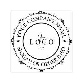 Auto Entintado Seu logotipo de negócios Carimbo auto-entintado pe