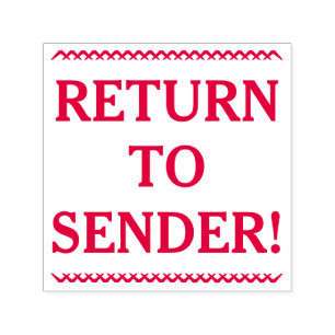 Auto Entintado Simples: "VOLTE PARA O SENDER!" Carimbo de borrach