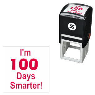 Auto Entintado "Sou 100 dias mais inteligente!" Carimbo de Autoim