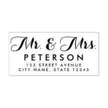 Sr. e Sra. Carimbo de Borracha Personalizado