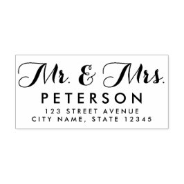 Auto Entintado Sr. e Sra. Carimbo de Borracha Personalizado