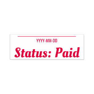 Auto Entintado "Status Básico: Pago" Carimbo