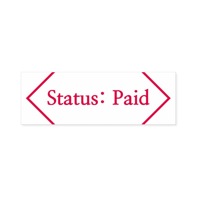Auto Entintado "Status: Paid" Carimbo de Borracha (Design)