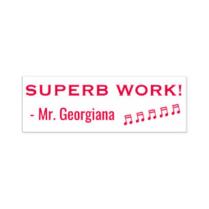 Auto Entintado "SUPERB TRABALHO!" Carimbo de borracha de reconhec