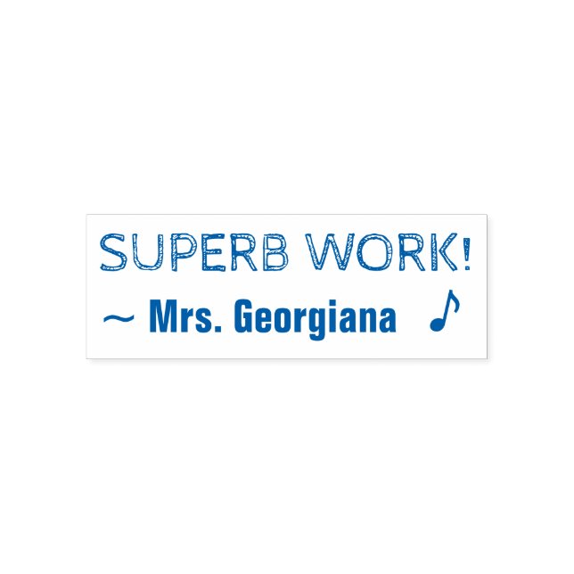 Auto Entintado "SUPERB WORK" positivo! Carimbo de Borracha do Pro (Design)
