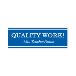 Auto Entintado "TRABALHO DE QUALIDADE!" Carimbo de borracha de al