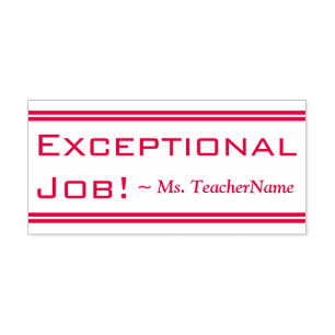 Auto Entintado "Trabalho excepcional!" + Carimbo de borracha do n