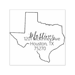 Auto Entintado TX | Carimbo de endereço de retorno do estado do T