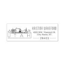 Utah | Carimbo de autoimpressão de endereço person
