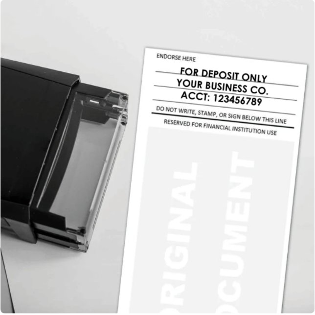 Auto Entintado Verificar Carimbo de Endosso - Carimbo de Negócio  (Criador carregado)