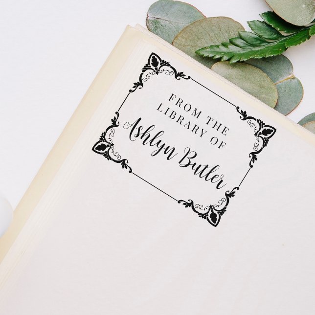 Auto Entintado Vintage Frame da Biblioteca do Carimbo (Criador carregado)