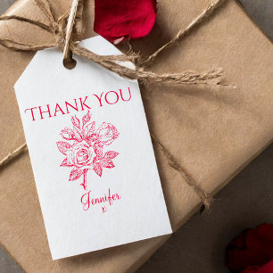 Auto Entintado Vintage Rosa Obrigado Carimbo