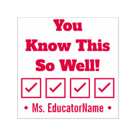 Auto Entintado "Você Sabe Isso Muito Bem!" Formando Carimbo de Bo