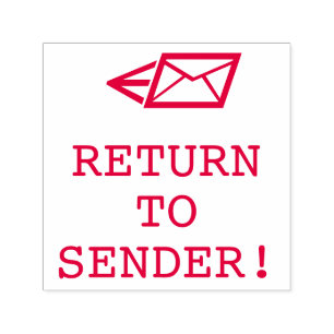 Auto Entintado "VOLTE AO ENVIO!" + Carimbo de borracha de seta