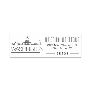 Auto Entintado Washington DC   Carimbo de autoimpressão de ender