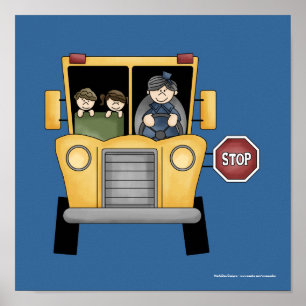Auto escolar de Whimiscal com miúdos & impressão