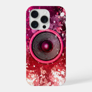 Auto-falante de música rosa e placas de tinta