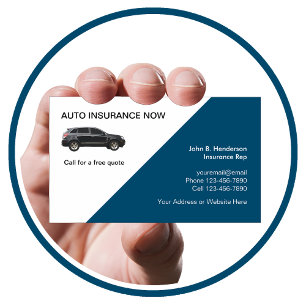 Auto Insurance Modern Cartão de visita Design