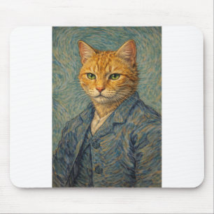 Auto-Retrato com Riscos de Ronronares Mousepad