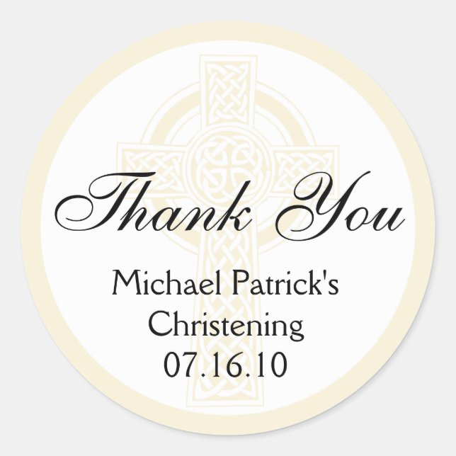 Autocolante, Chá ou primeiro adesivo de comunhão (Frente)