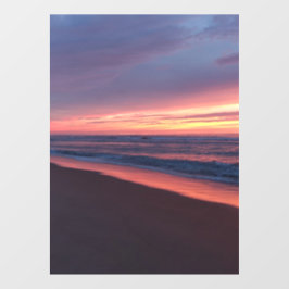 Autocollant fenêtre Coucher de soleil rose & bleu