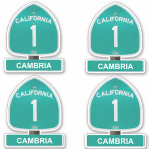 Autoestrada da Califórnia 1 Adesivos de Cambria