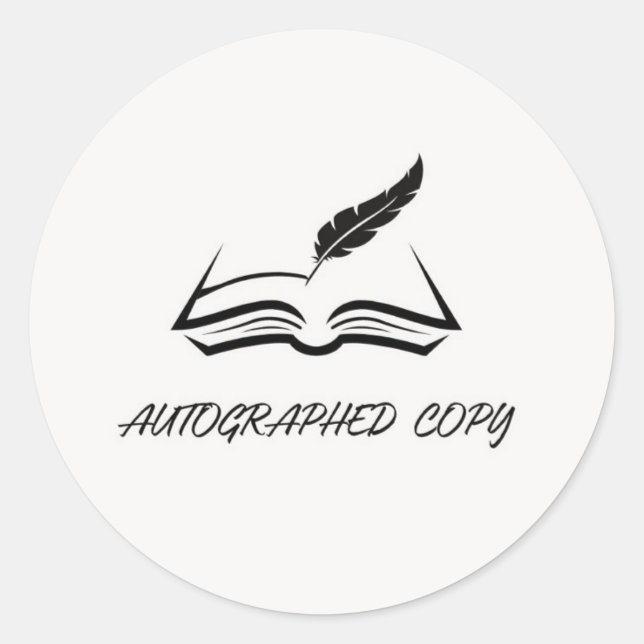 Autografado do adesivo de cópia (Frente)