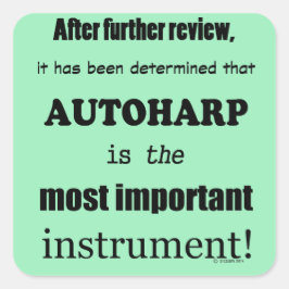 Autoharp Mais Importante Adesivo Quadrado de Instr
