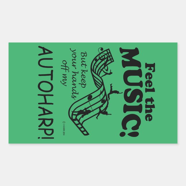 Autoharp Sente O Adesivo Retangular De Música (Frente)