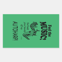 Autoharp Sente O Adesivo Retangular De Música